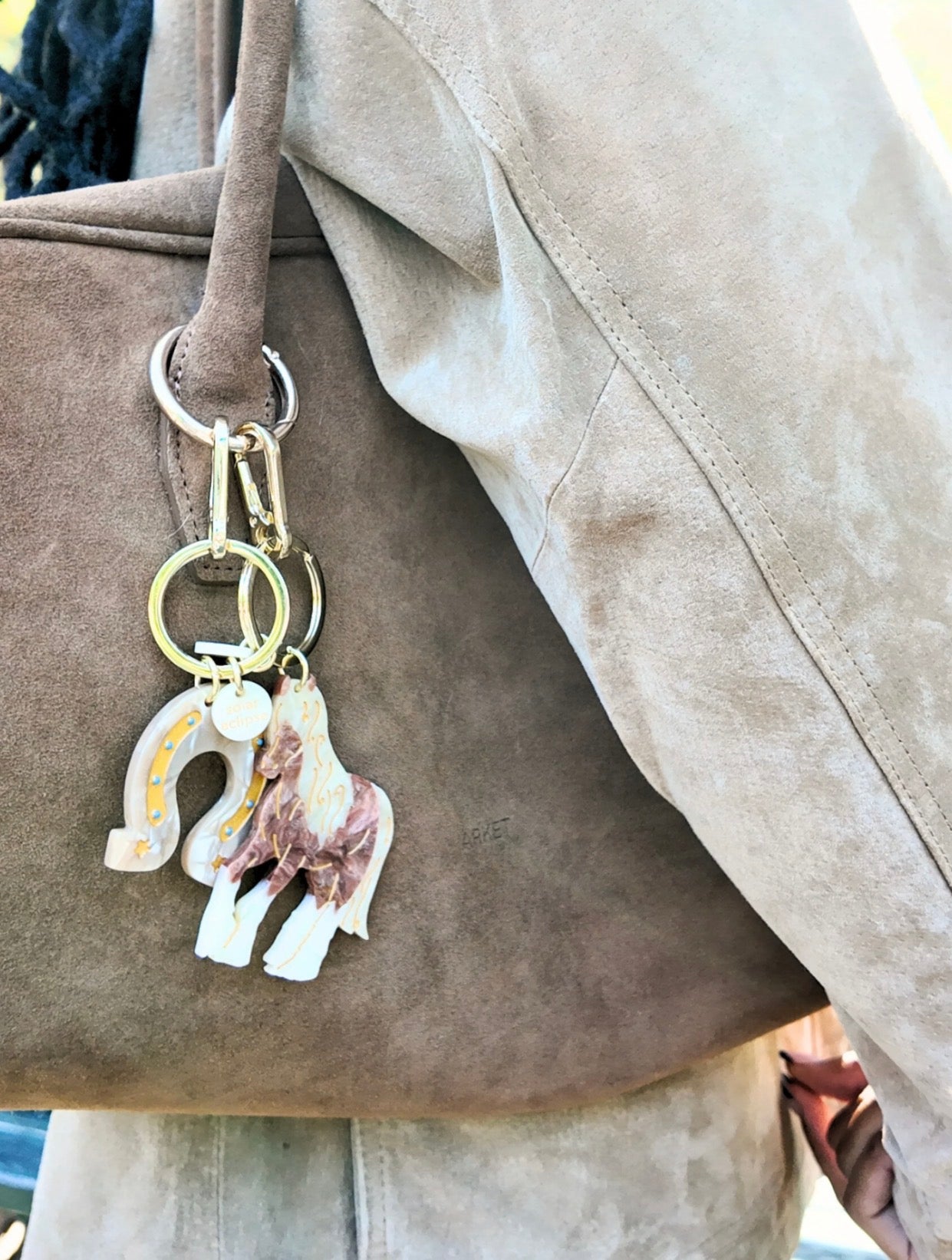 Hand-Painted Horse Bag Charm/Keychain