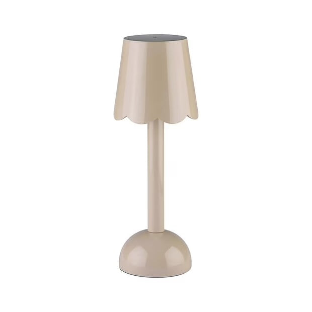 Khaki Scallop LED Lamp - 28cm