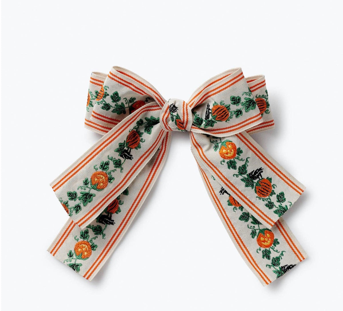 Pumpkin Patch Jacquard Bow Clip