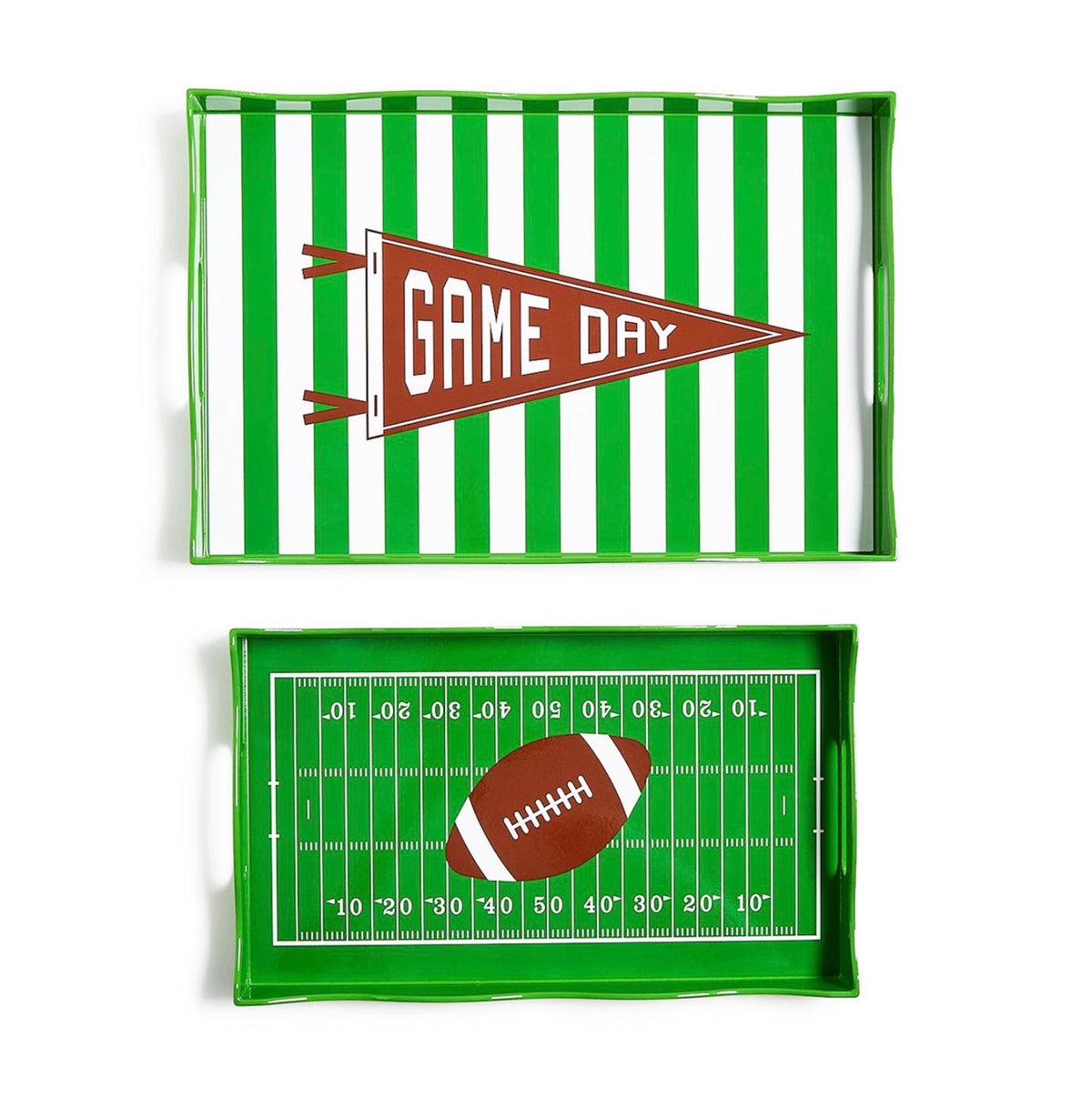 Game Day Football Field Decorative Tray - Large