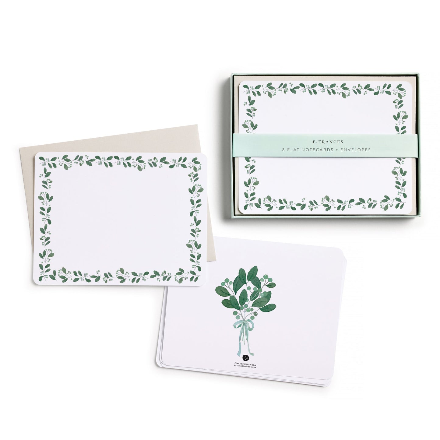 Chirps and Cheers Flat Notecard Set, 8 cards & envelopes