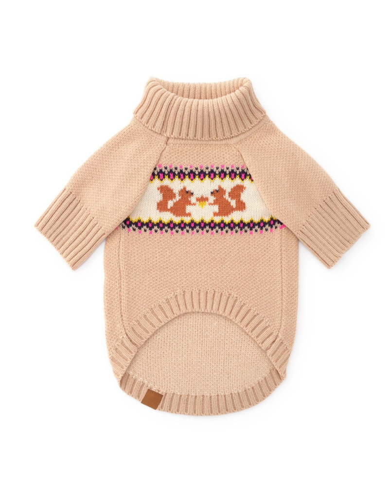 Cable Knit Squirrel Sweater for Dogs