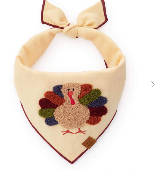 Turkey Applique Dog Bandana
