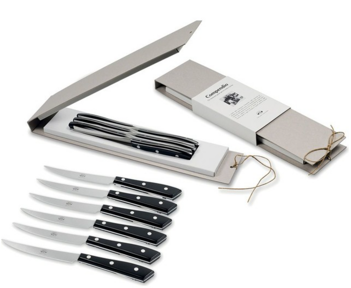 Compendio Steak Knives Ice Lucite set of six