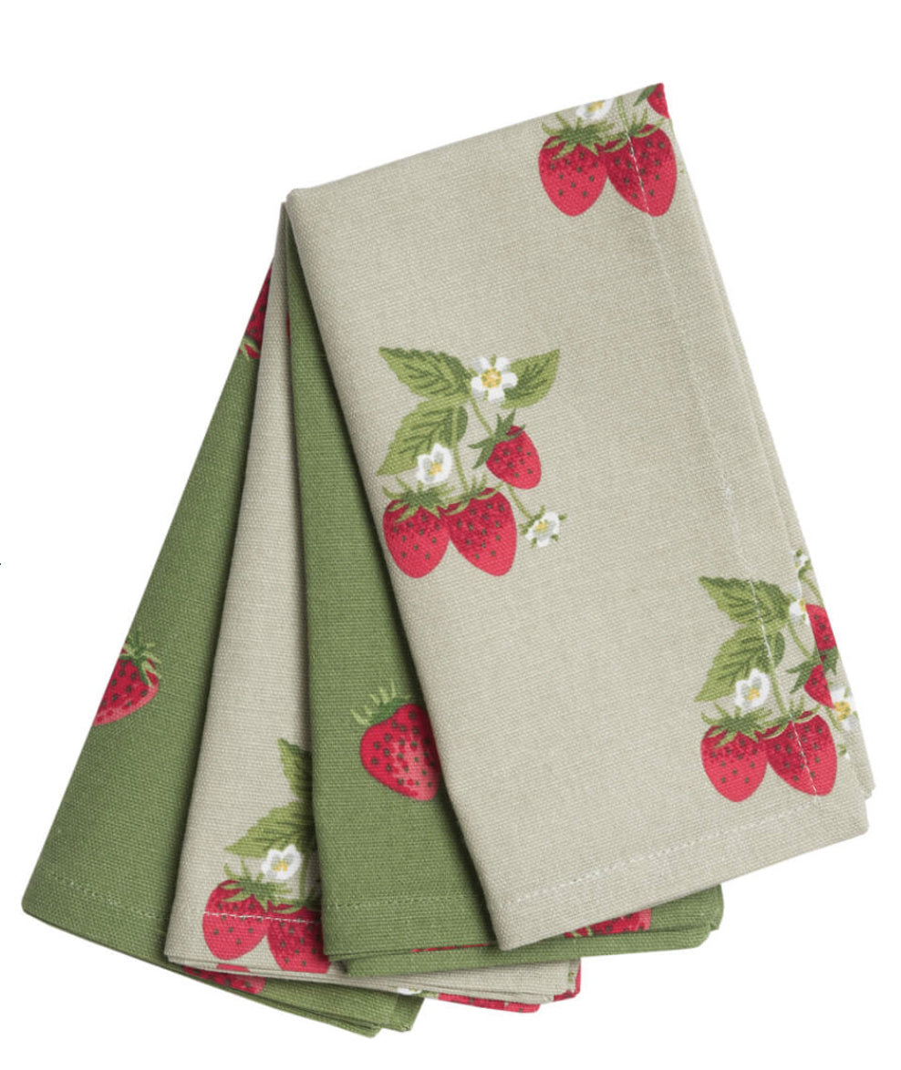 Napkins - Strawberries (set of 4 )