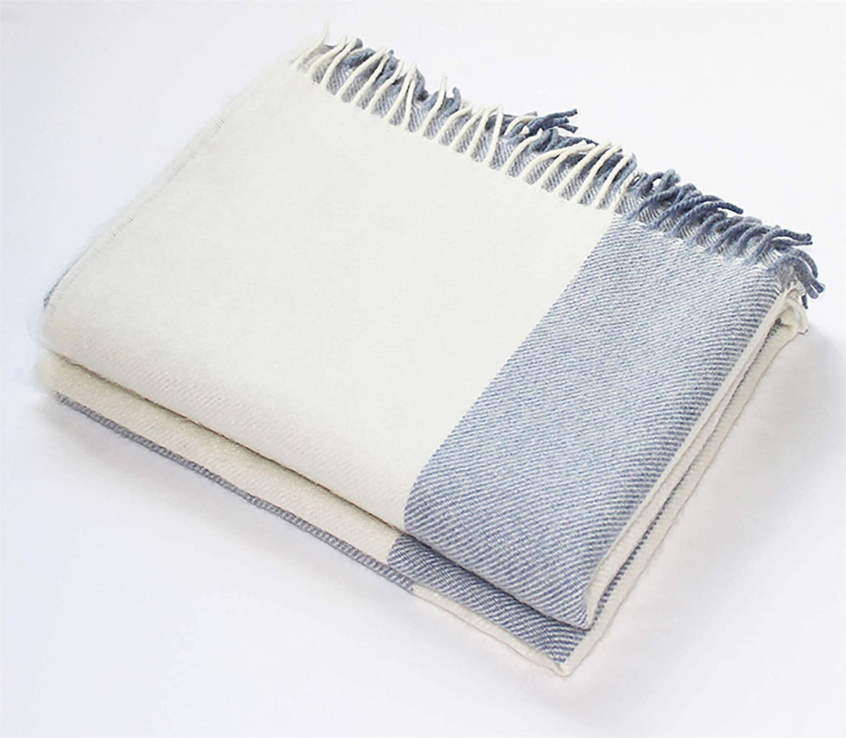Alpaca Throw Light Blue Stripe
