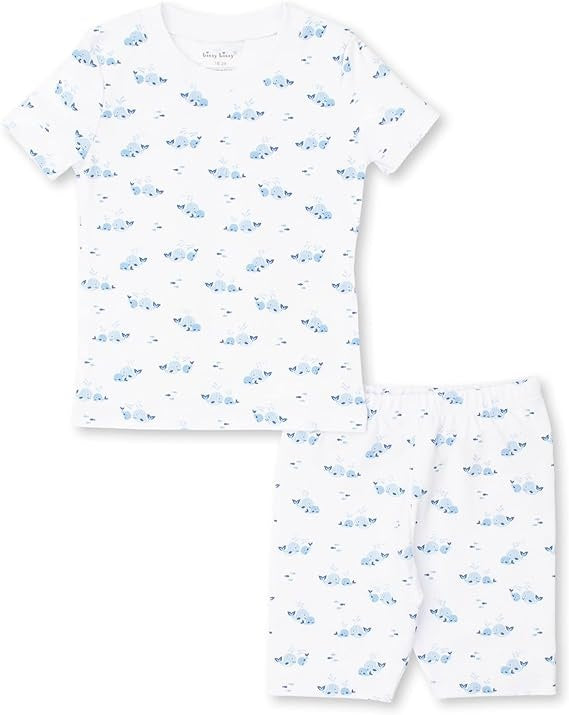 Whalewish Short Pajama Set Snug Lt Blue