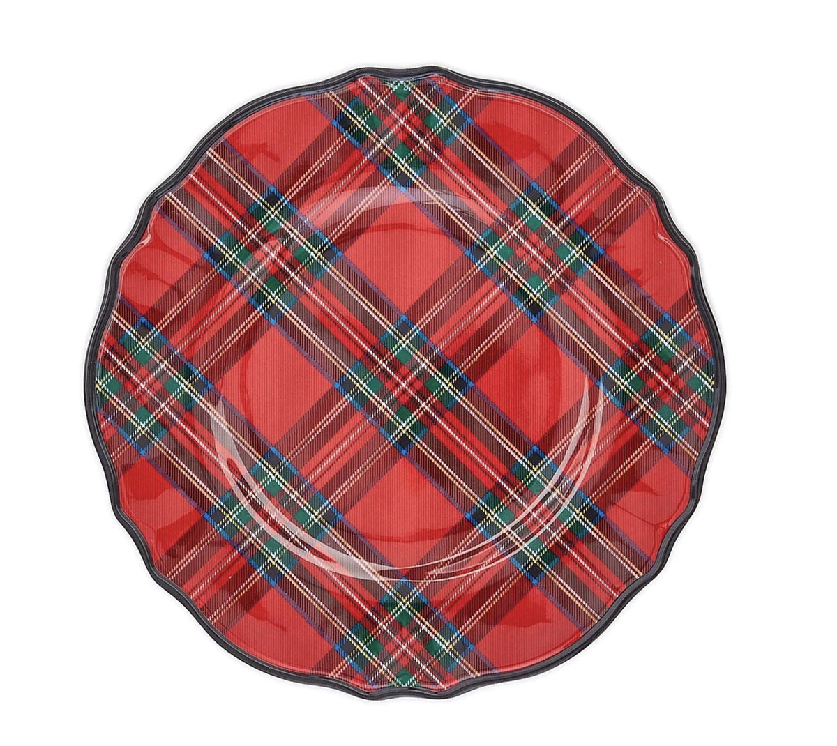 Tartan Melamine Dinner Plates