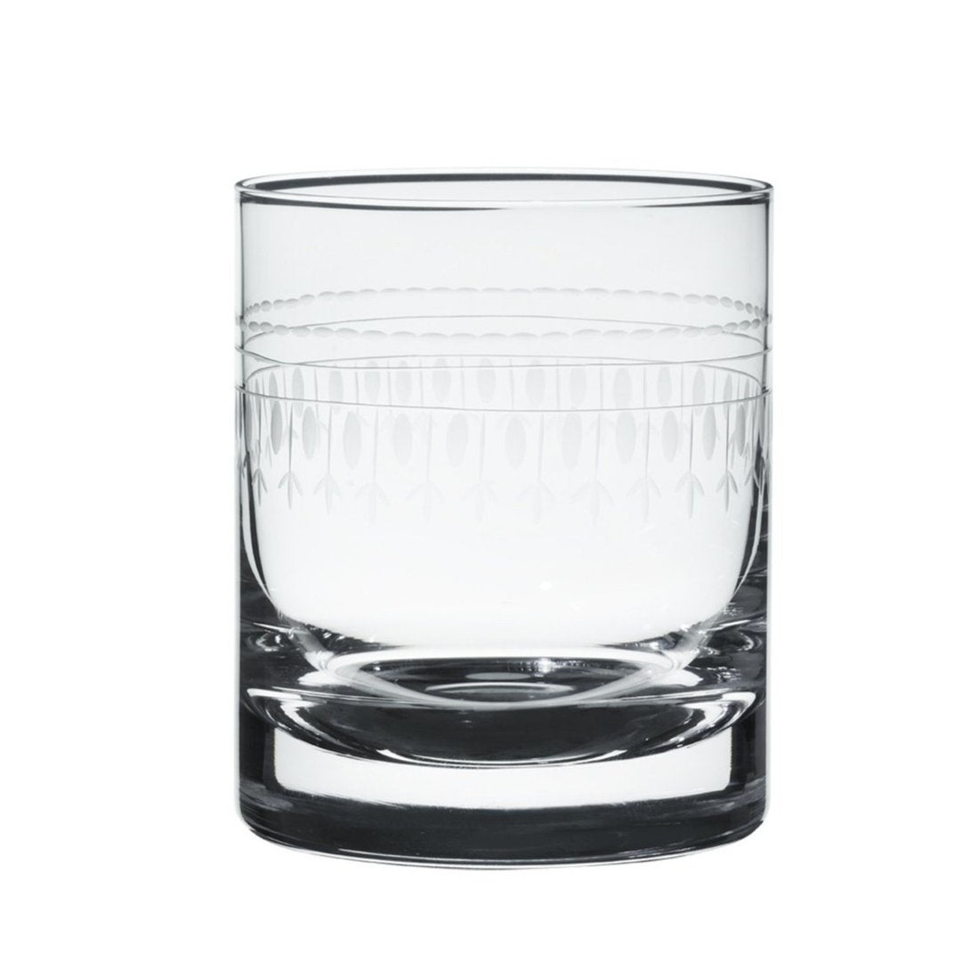 Whiskey Glass with Oval Design