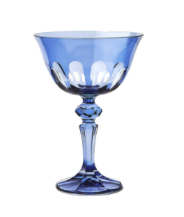 Rialto Glass Coupe Thistle (Light Blue)
