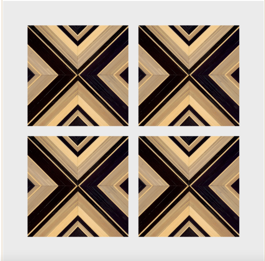 Trousdale Printed Coaster Natural Set of 4