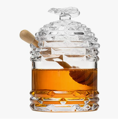Crystal Bee Honey Jar