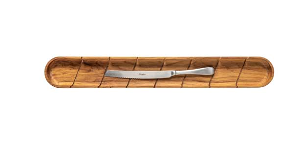Oak Baguette Board w/ Knife