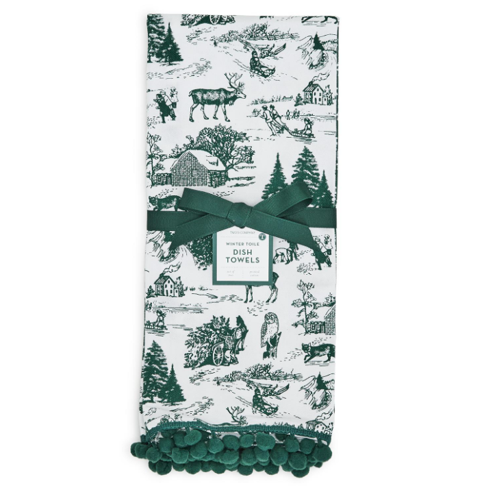Forest Christmas Set of 2 Dish Towels