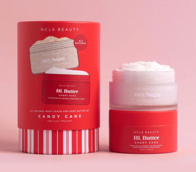 Candy Cane Body Scrub and Body Butter Holiday Gift Set