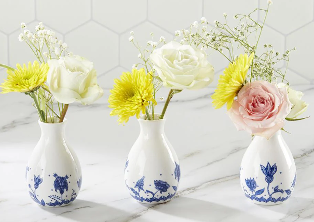 Blue Willow Bud Vase (set of 3)