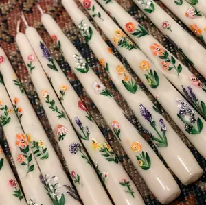 Stemmed Mixed Floral Taper Pairs