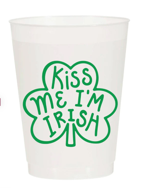 Kiss Me I'm Irish Frosted Cups