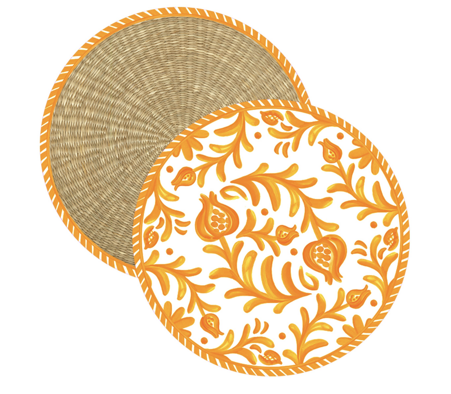 SICILY ORANGE CHARGER PLACEMATS