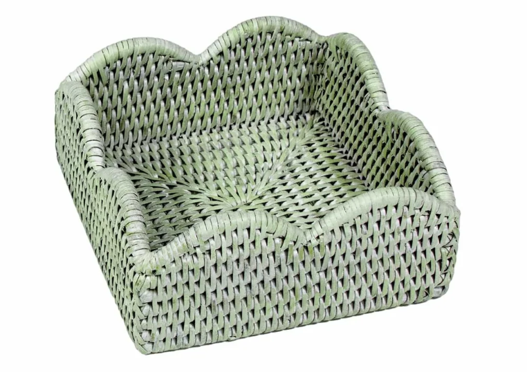 Rattan Scallop Lunch Napkin Holder