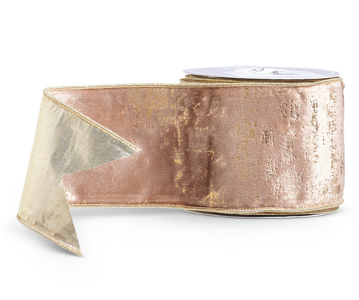 Gold Velvet Wired Christmas Ribbon