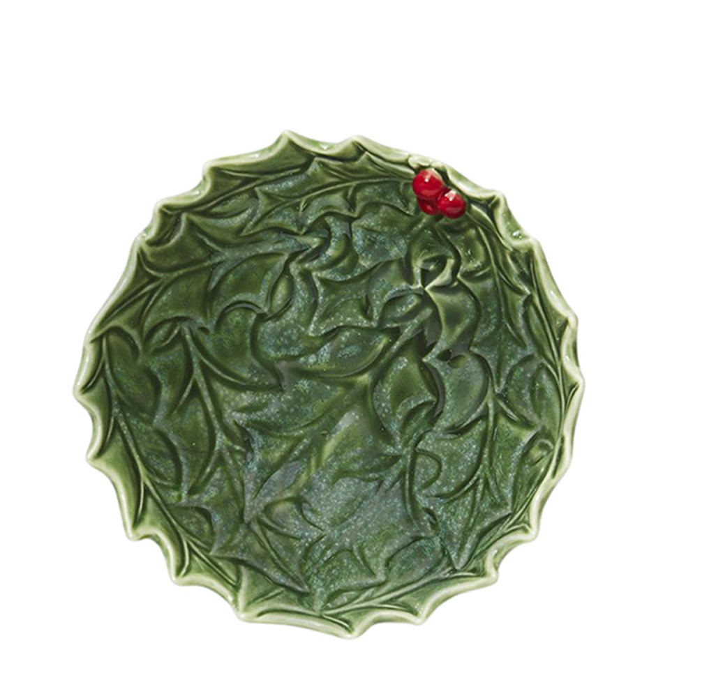 Holly Plates with Berries