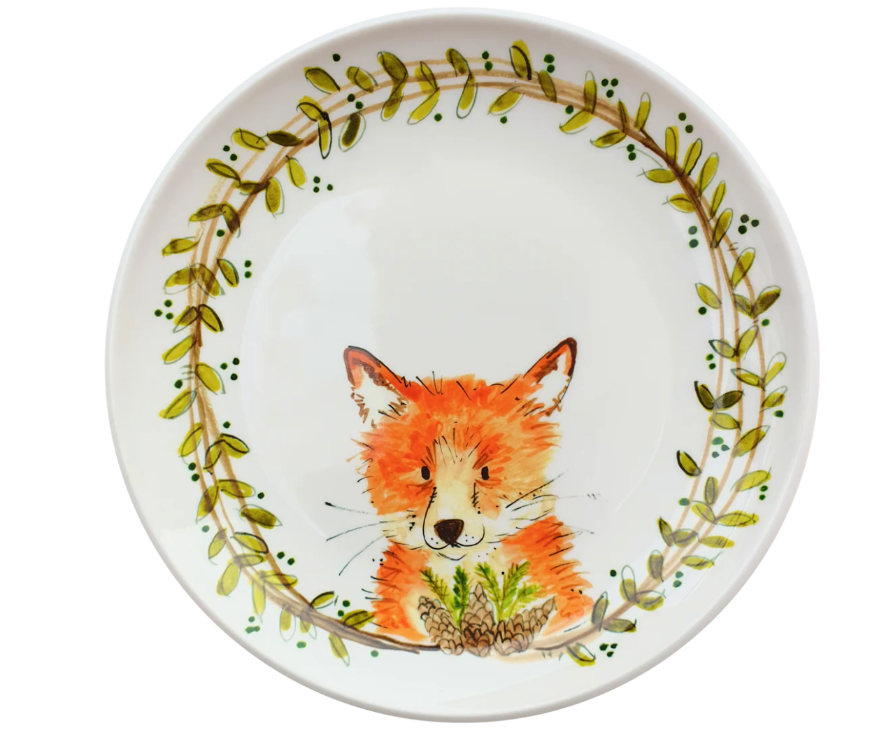 Kid Melamine Plate Woodland Creature-Fox
