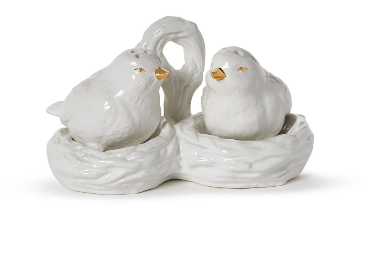 Birds Salt & Pepper Shakers Nest Set