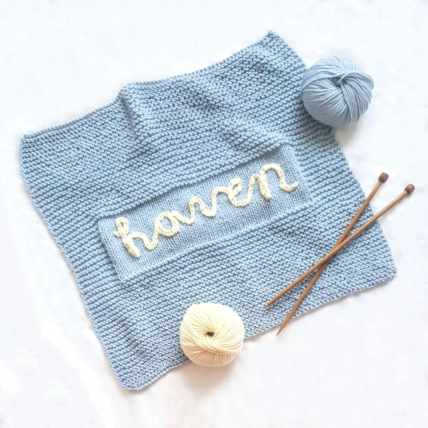 Personalised Baby Blanket - Baby Blue
