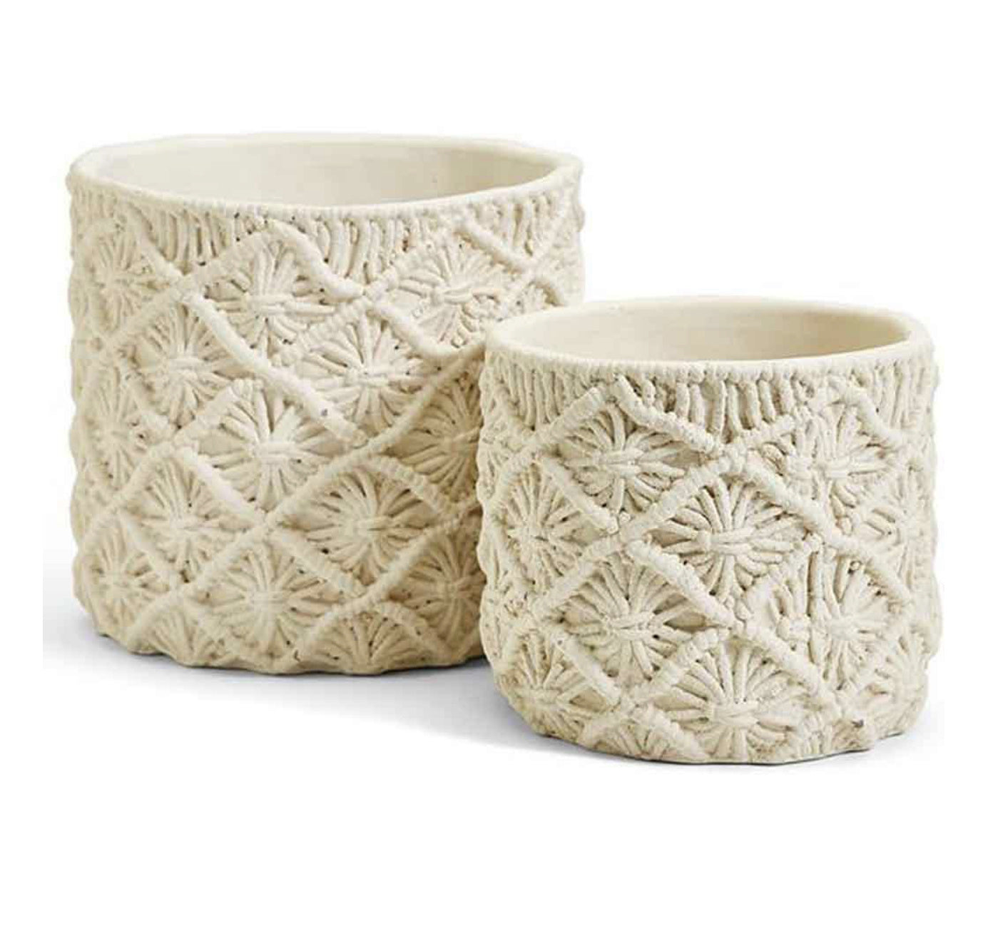 Macrame Pattern Planters - Large