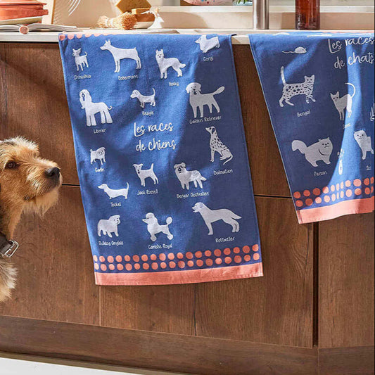Dog Breeds Jacquard Tea Towel
