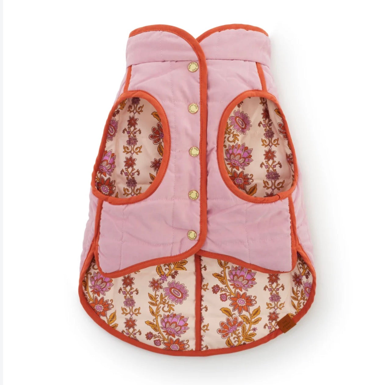Blockprint Floral Reversible Dog Jacket