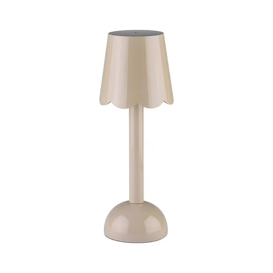 Khaki Scallop LED Lamp - 28cm