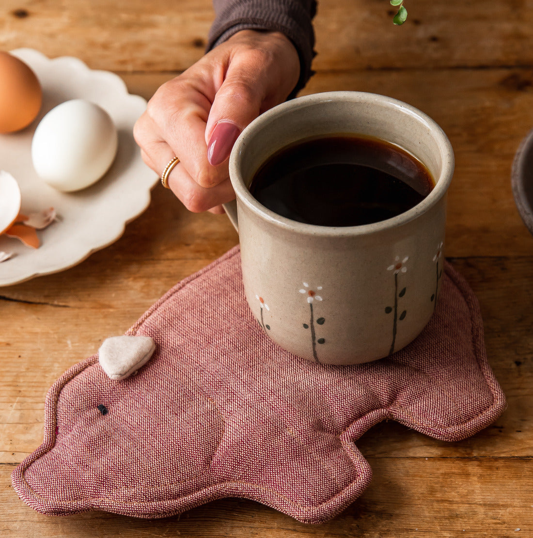 Piglet Hot Pad/ Rust