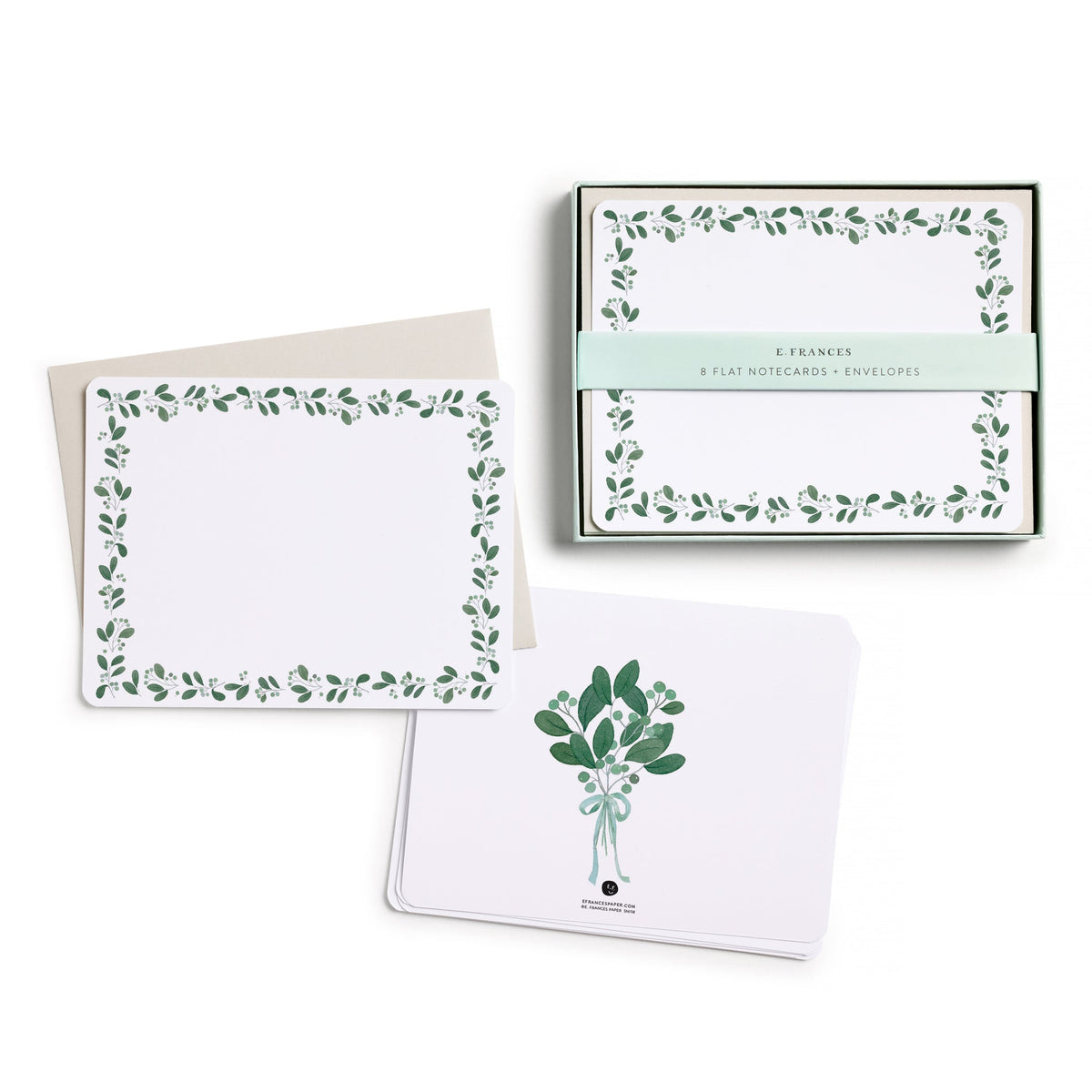 Chirps and Cheers Flat Notecard Set, 8 cards & envelopes