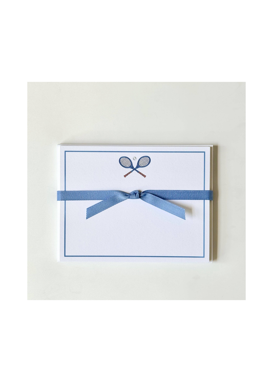 Tennis Rackets, Crossed - Flat Note Cards