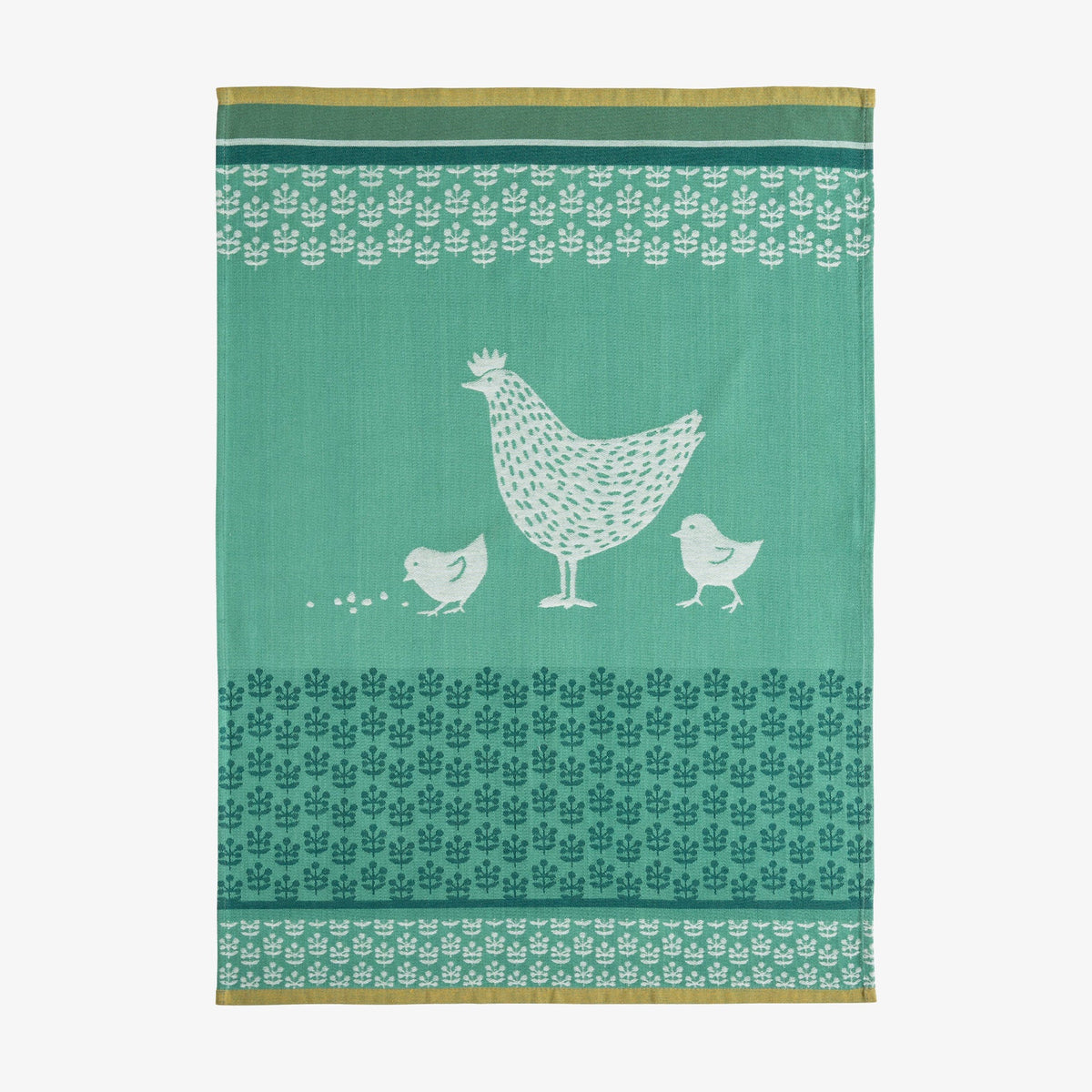 Green Cocotte Jacquard Tea Towel