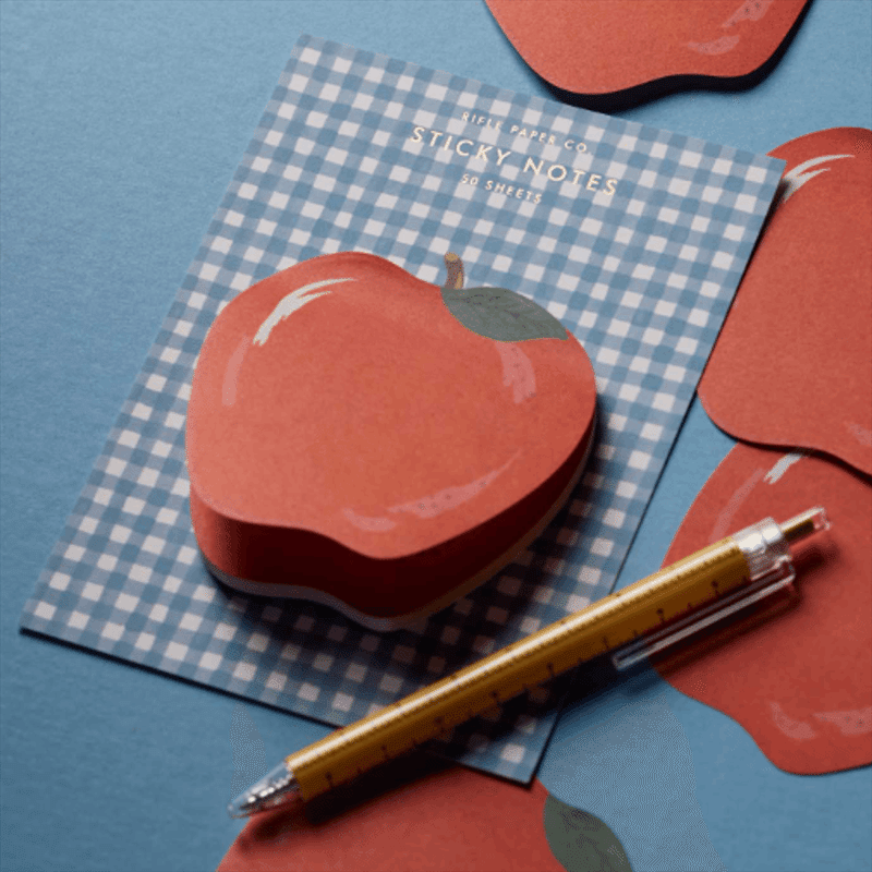 Apple Gingham Sticky Notes