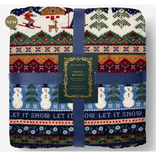 Ski Chalet Fleece Blanket