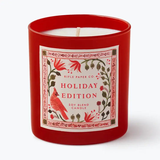 Cardinals Holiday Glass Candle - 9.5 oz.