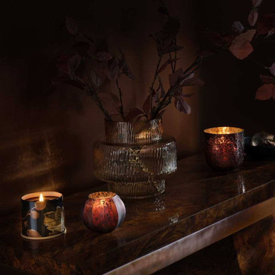 Midnight Pumpkin Large Boxed Crackle Glass Candle