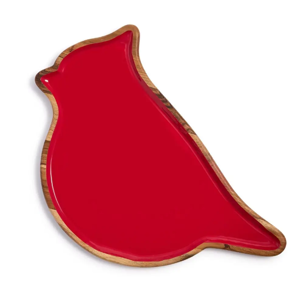 Cardinal Serving/Charcuterie Board with Enamel