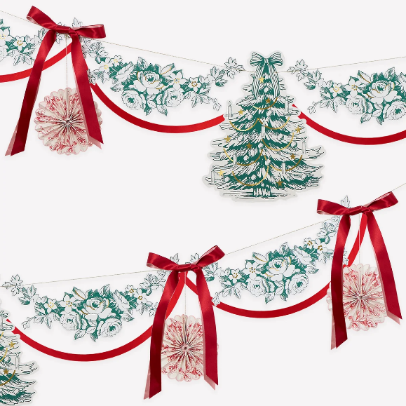 Toile De Jouy Christmas Garland