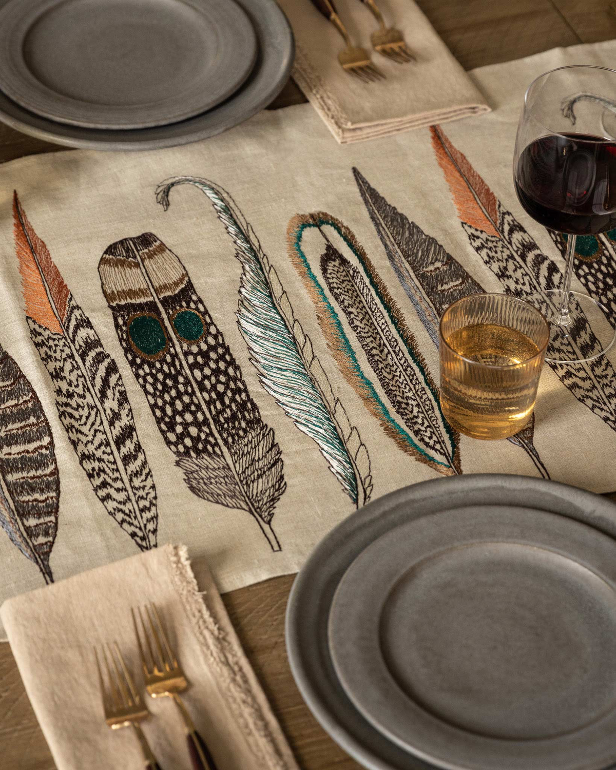 Feather Table Runner