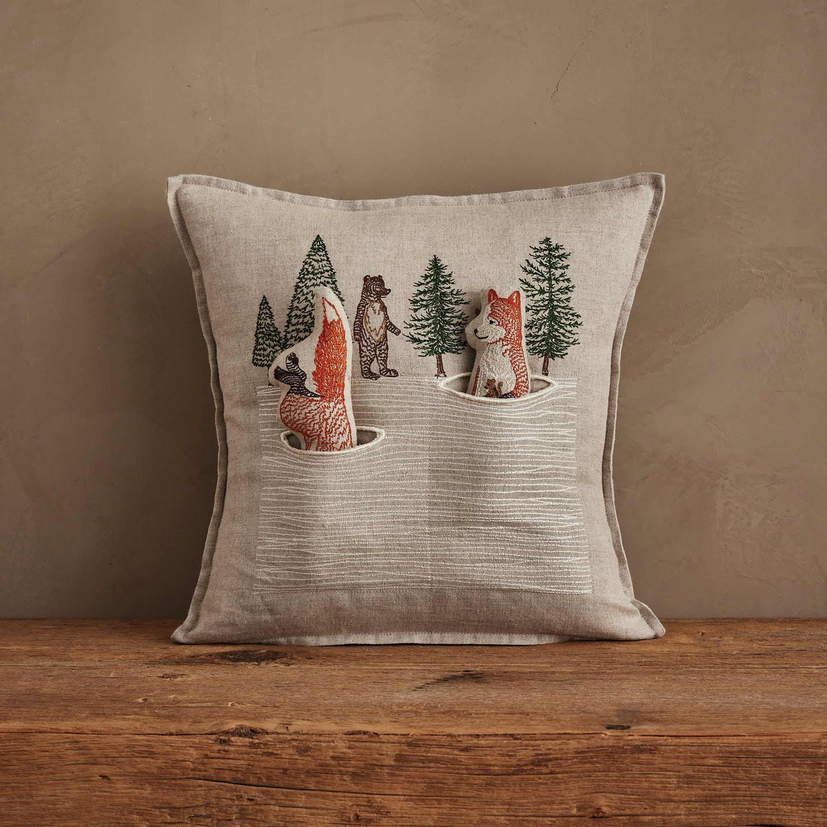 Winter Fox Pocket Pillow