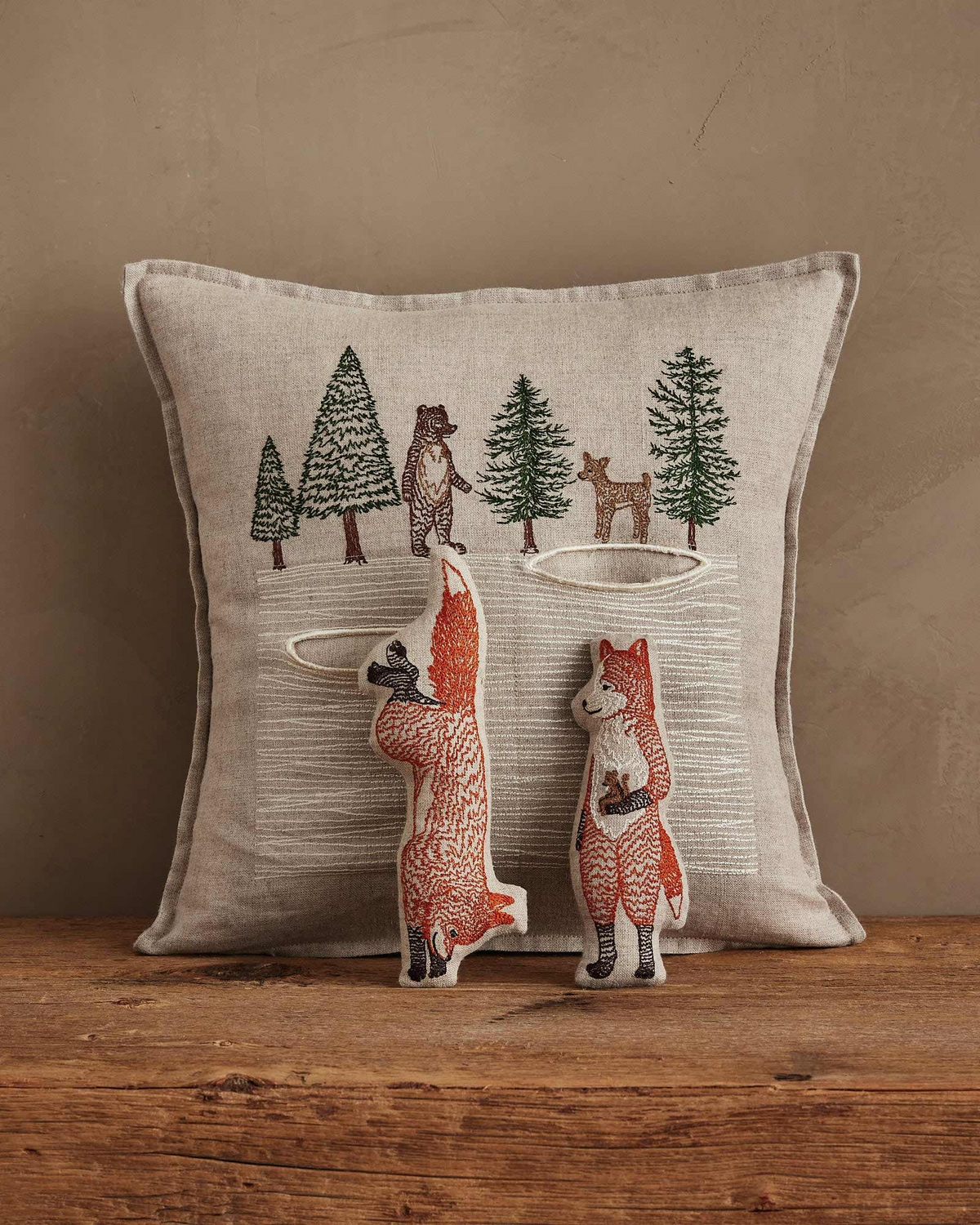 Winter Fox Pocket Pillow