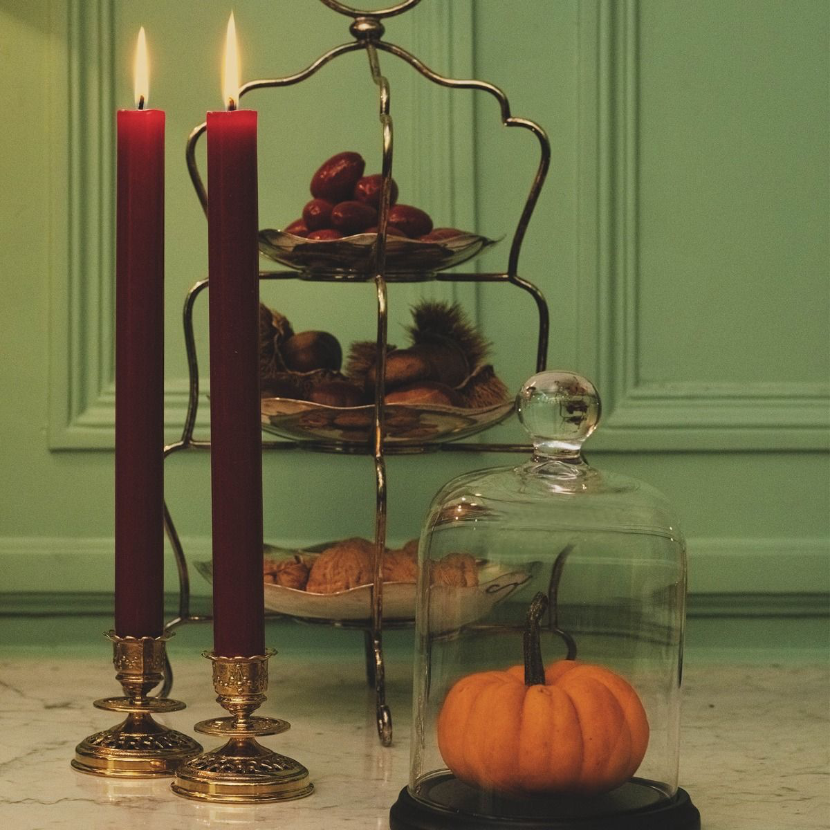 CHISELED CANDLESTICK  BRASS