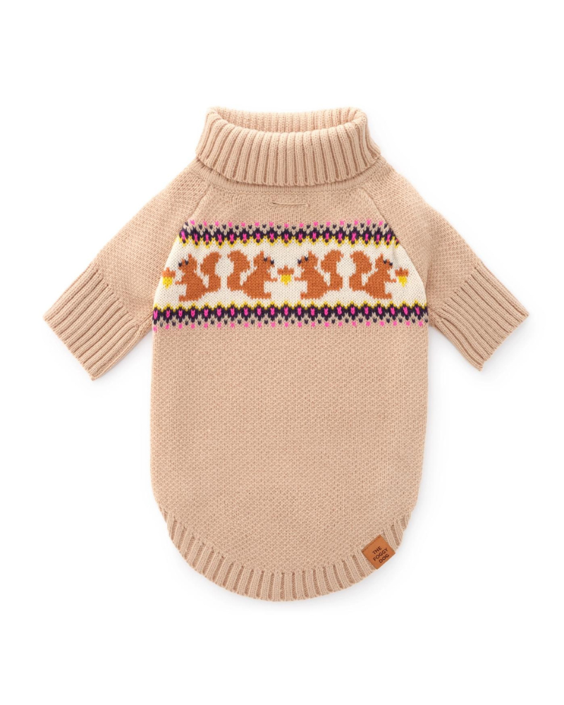 Cable Knit Squirrel Sweater for Dogs
