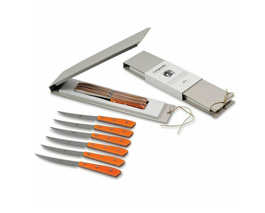 Compendio Steak Knives Orange set of six