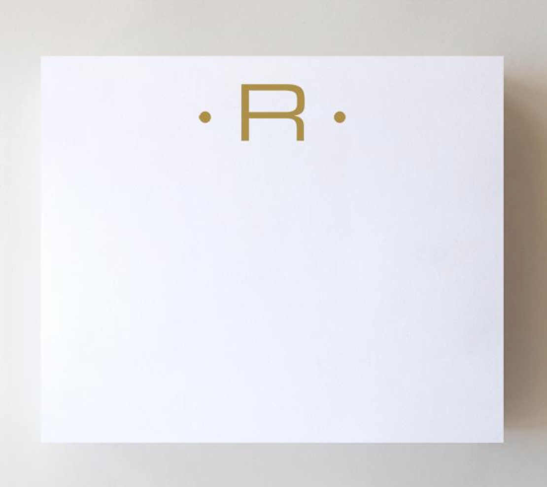Gold Foil Large Initial Pad